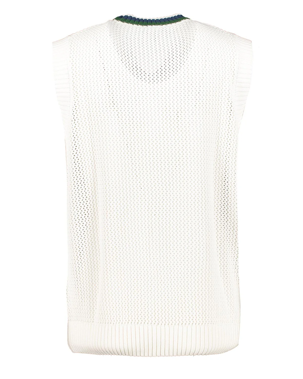 Slippy White Cricket Sleeveless Sweater - Image 4