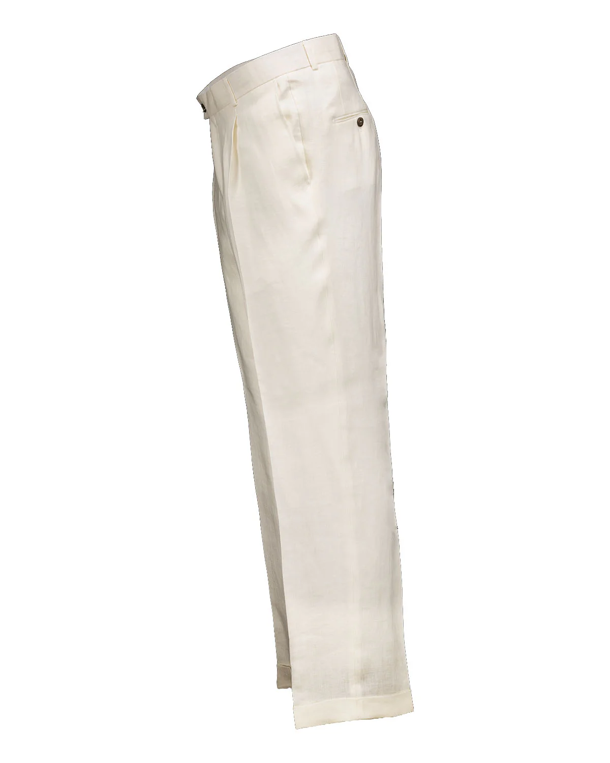 Sonny Wide White Linen Trousers